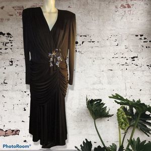 Slinky and Draped Vintage Jumpsuit Open Backed and Sexy Cool